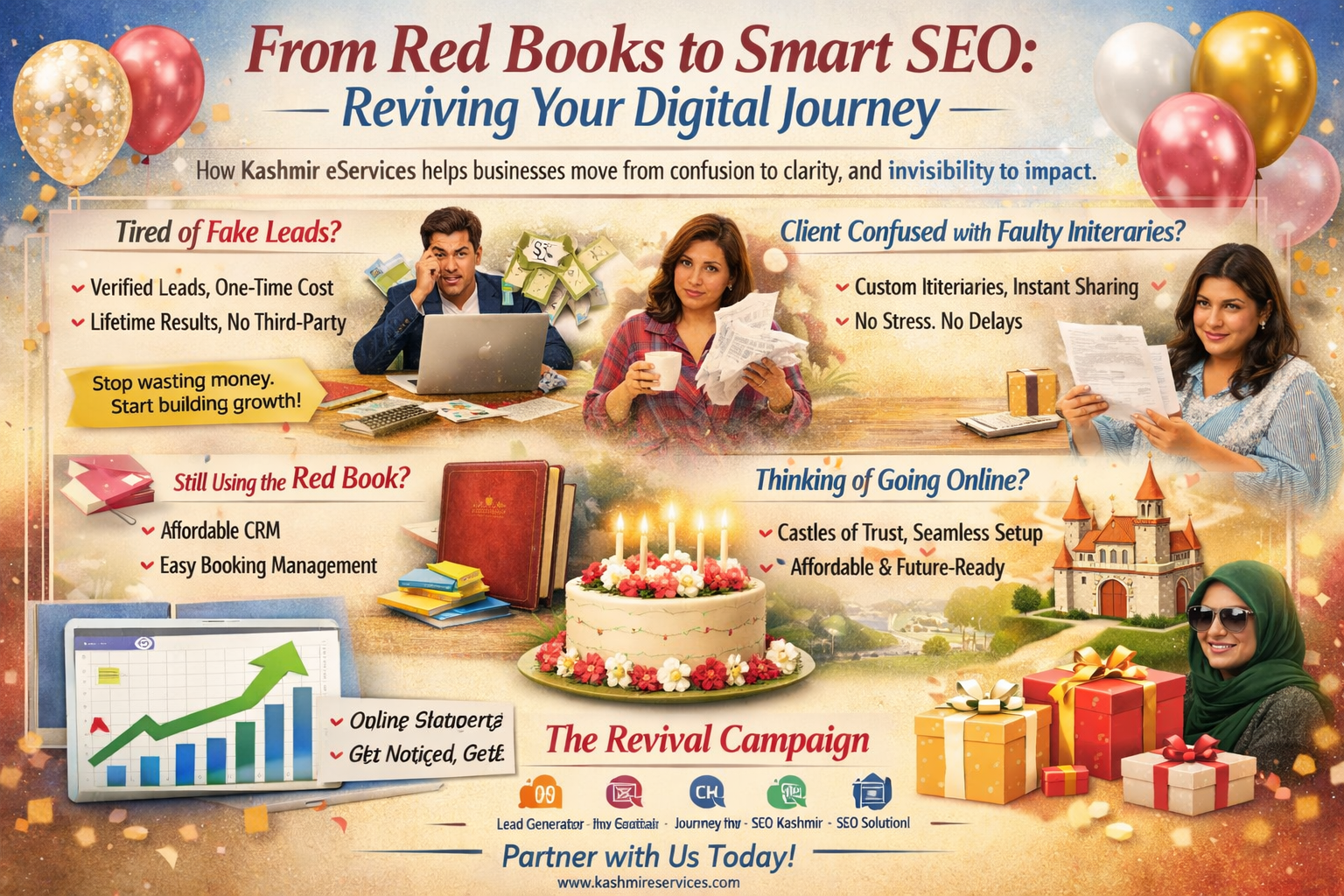 From Red Books to Smart SEO Revive Your Business with Kashmir eServices' Complete Digital Growth Solutions