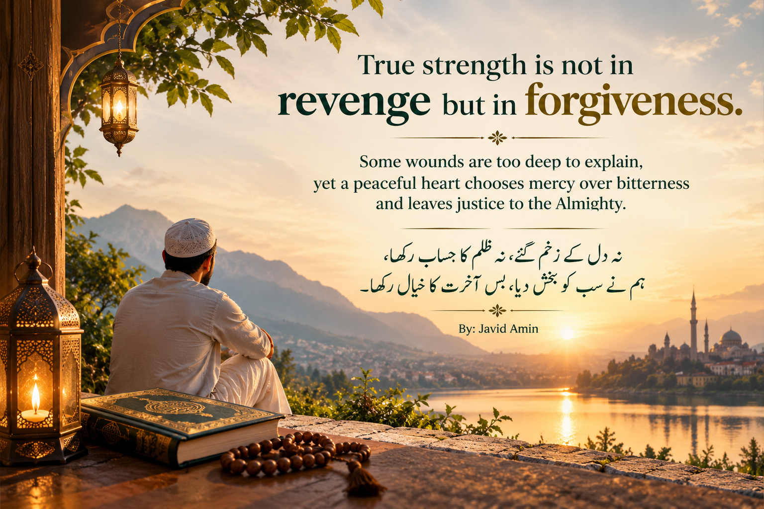 True strength is not in revenge but in forgiveness. Some wounds are too deep to explain, yet a peaceful heart chooses mercy over bitterness and leaves justice to the Almighty